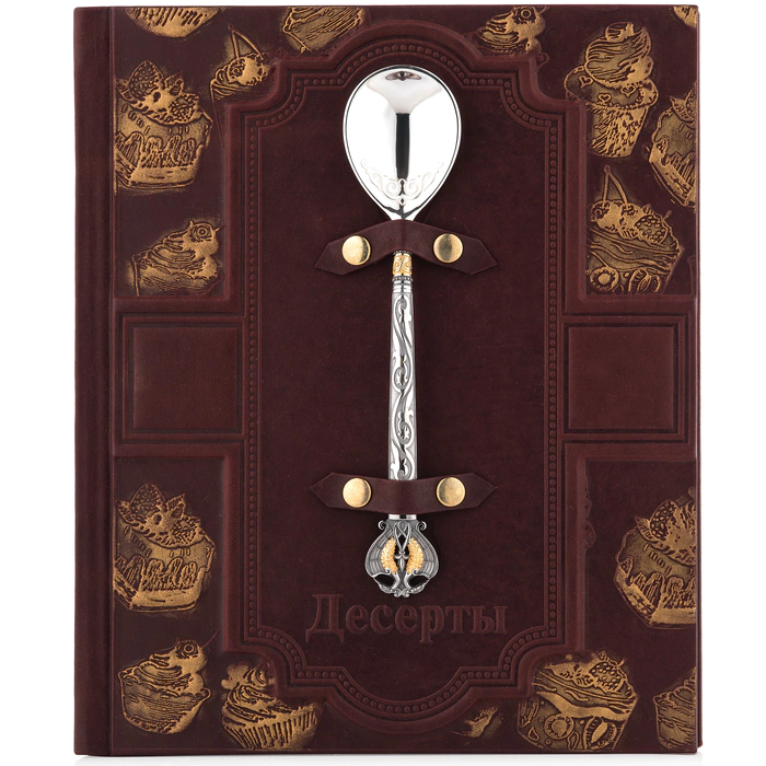The leather-bound book "Desserts"